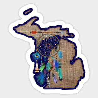 Dream Catcher in Michigan Sticker